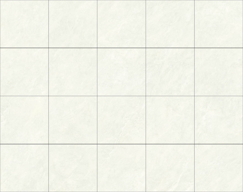 Origin White StoneTouch Porcelain Tiles laid tile layout