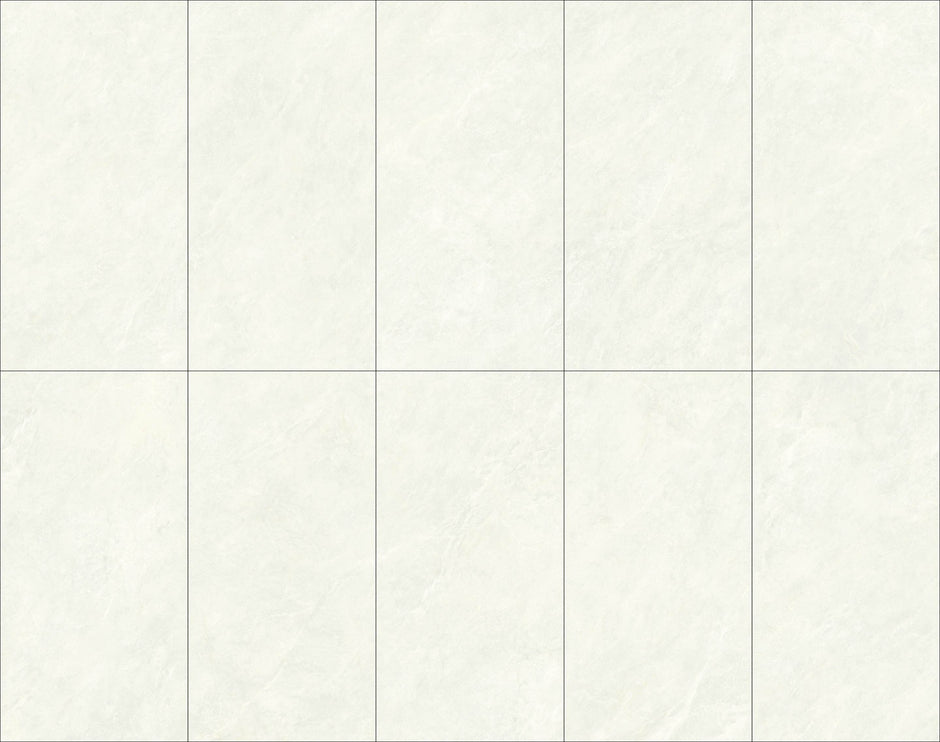 Origin White Matt Porcelain Tiles laid tile layout
