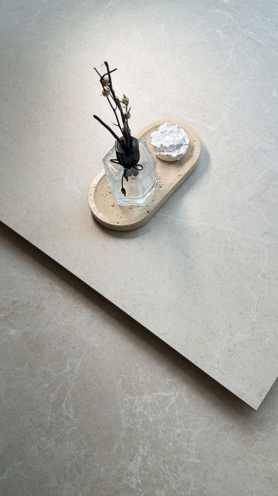 Mosman Ivory Indoor Outdoor Porcelain Tiles laid tile layout