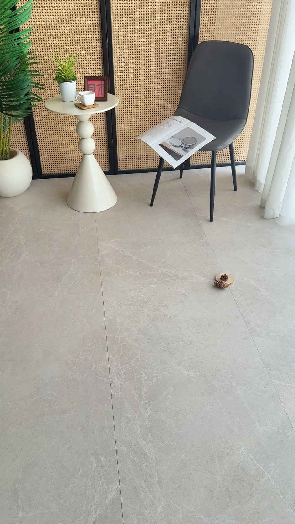 Mosman Smoke Indoor Outdoor Porcelain Tiles laid tile layout