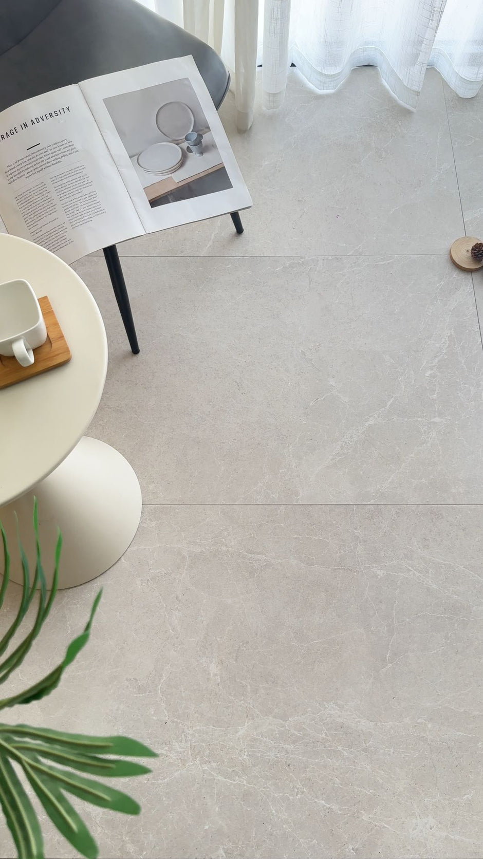 Mosman Smoke Indoor Outdoor Porcelain Tiles laid tile layout