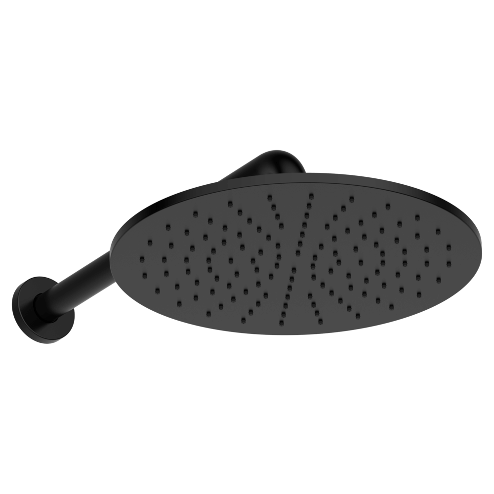 Brass Round Horizontal Shower 300mm in Black