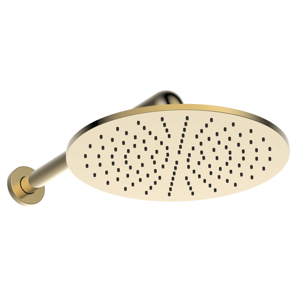 Brass Round Horizontal Shower 300mm in Brushed Brass