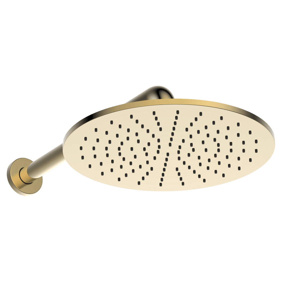 Brass Round Horizontal Shower 300mm in Brushed Brass