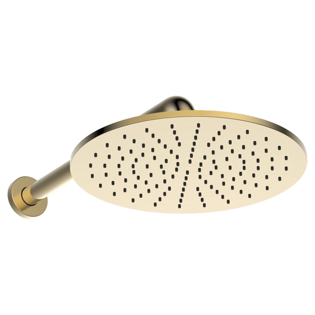 Brass Round Horizontal Shower 300mm in Brushed Brass
