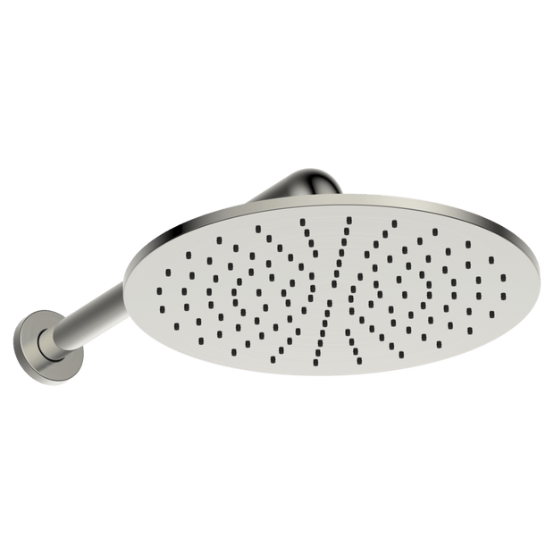 Brass Round Horizontal Shower 300mm in Brushed Nickel
