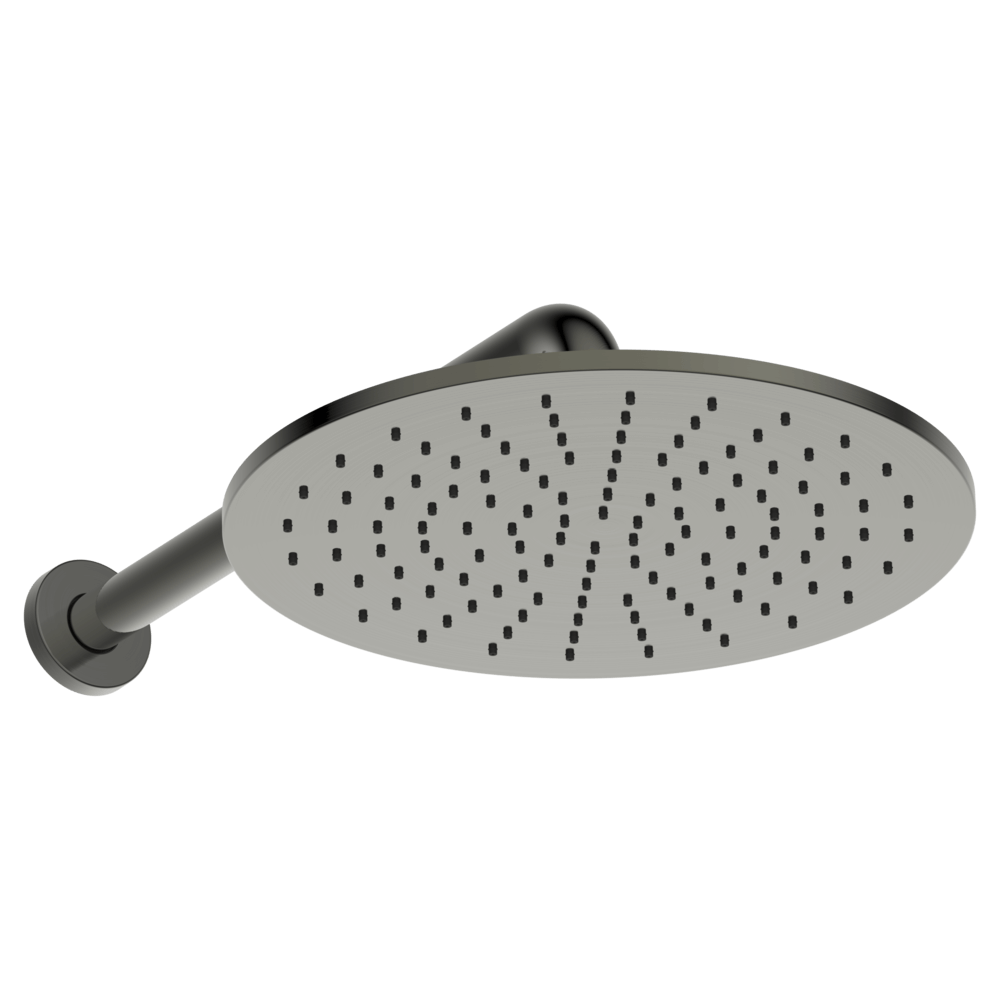 Brass Round Horizontal Shower 300mm in Gun Metal