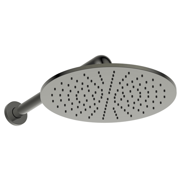 Brass Round Horizontal Shower 300mm in Gun Metal