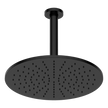 Brass Round Vertical Shower 300mm in Black