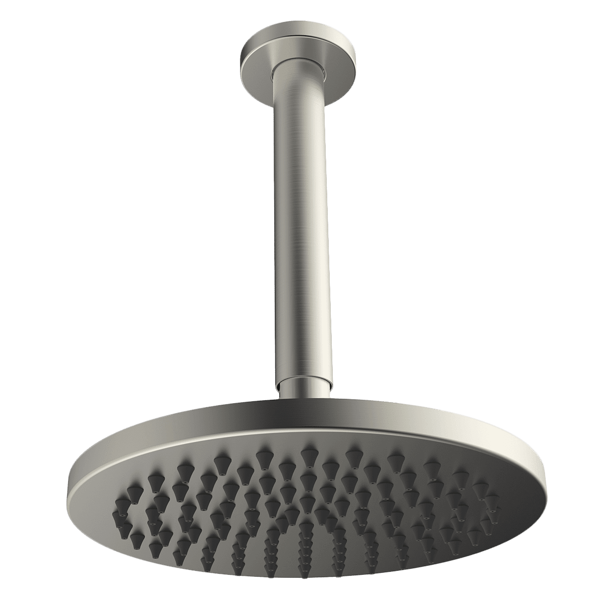 Brass Vertical Shower in Brushed Nickel
