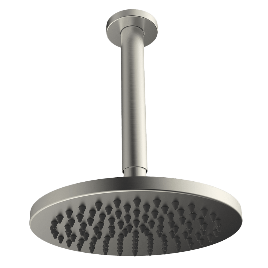 Brass Vertical Shower in Brushed Nickel