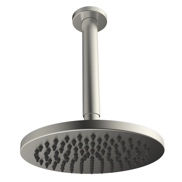 Brass Vertical Shower in Brushed Nickel