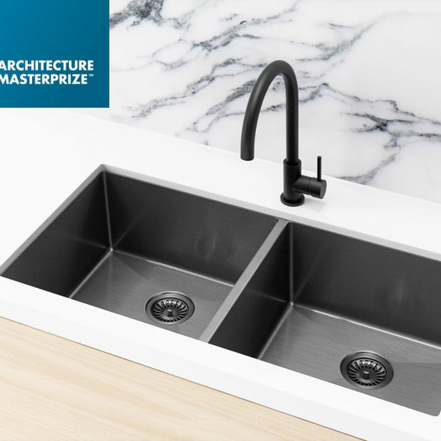 Lavello Kitchen Sink - Double Bowl 860 x 440 -  PVD Gunmetal Black