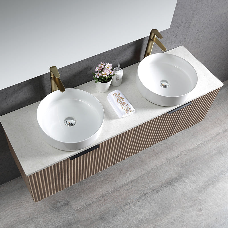 Zenmo Vivo Wall Hung Vanity 1200mm White Stone Top (basin not included)