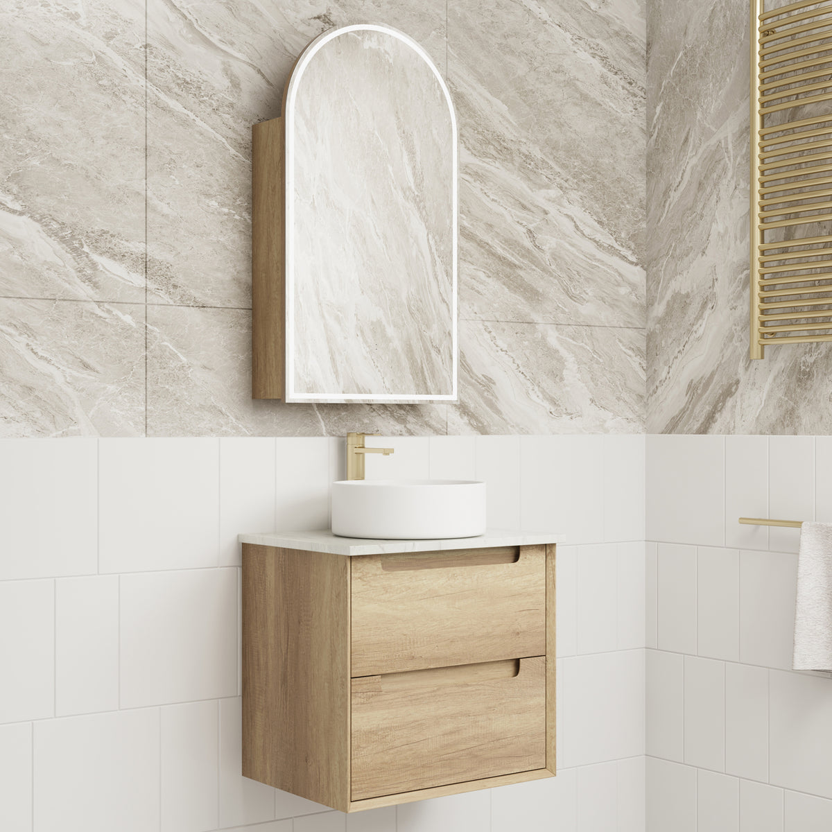 Aulic Moreno Wall Hung 600mm wall hung vanity