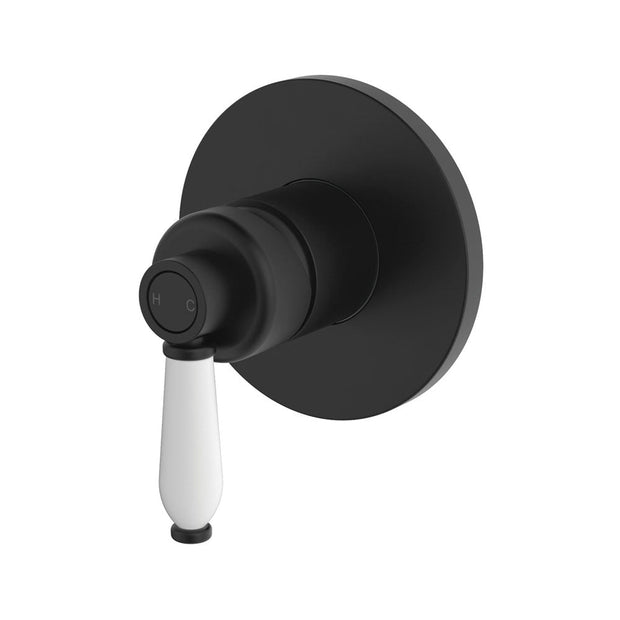 Eleanor Wall Mixer in Matte Black / Ceramic