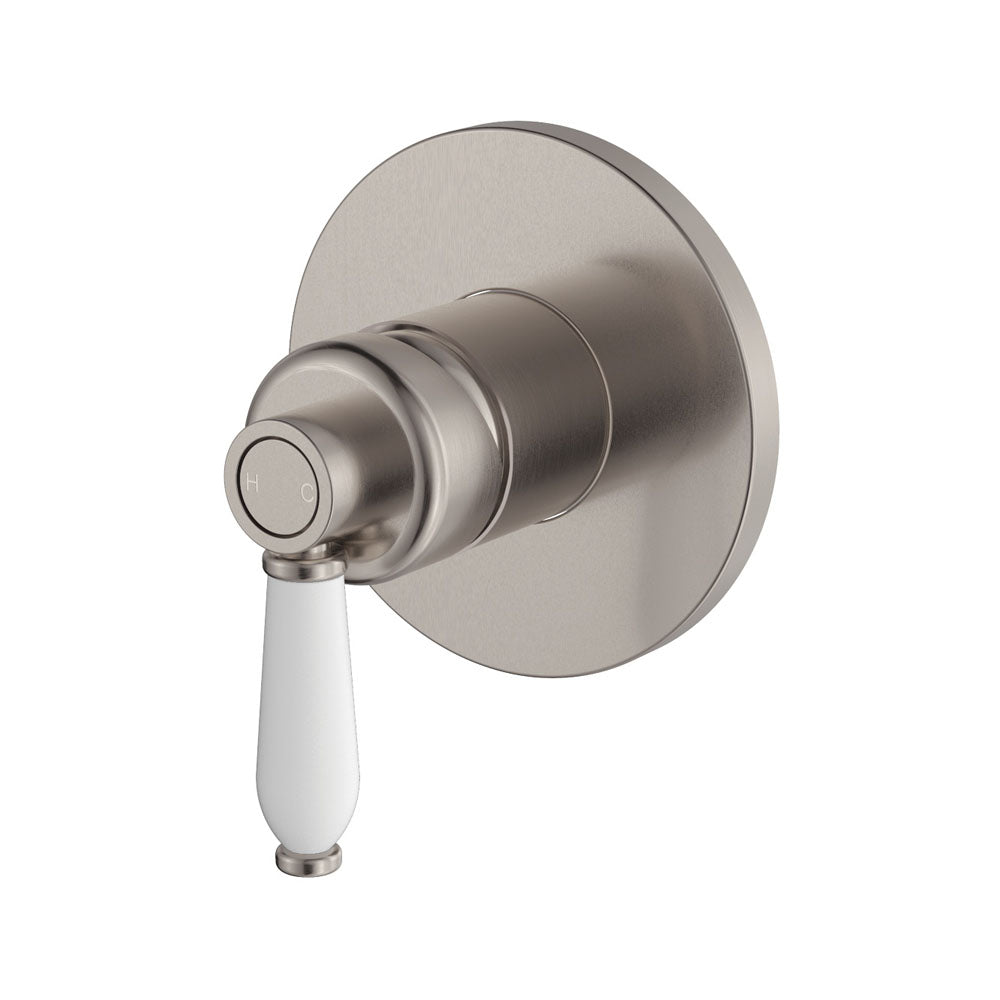 Eleanor Wall Mixer in Brushed Nickel / Ceramic