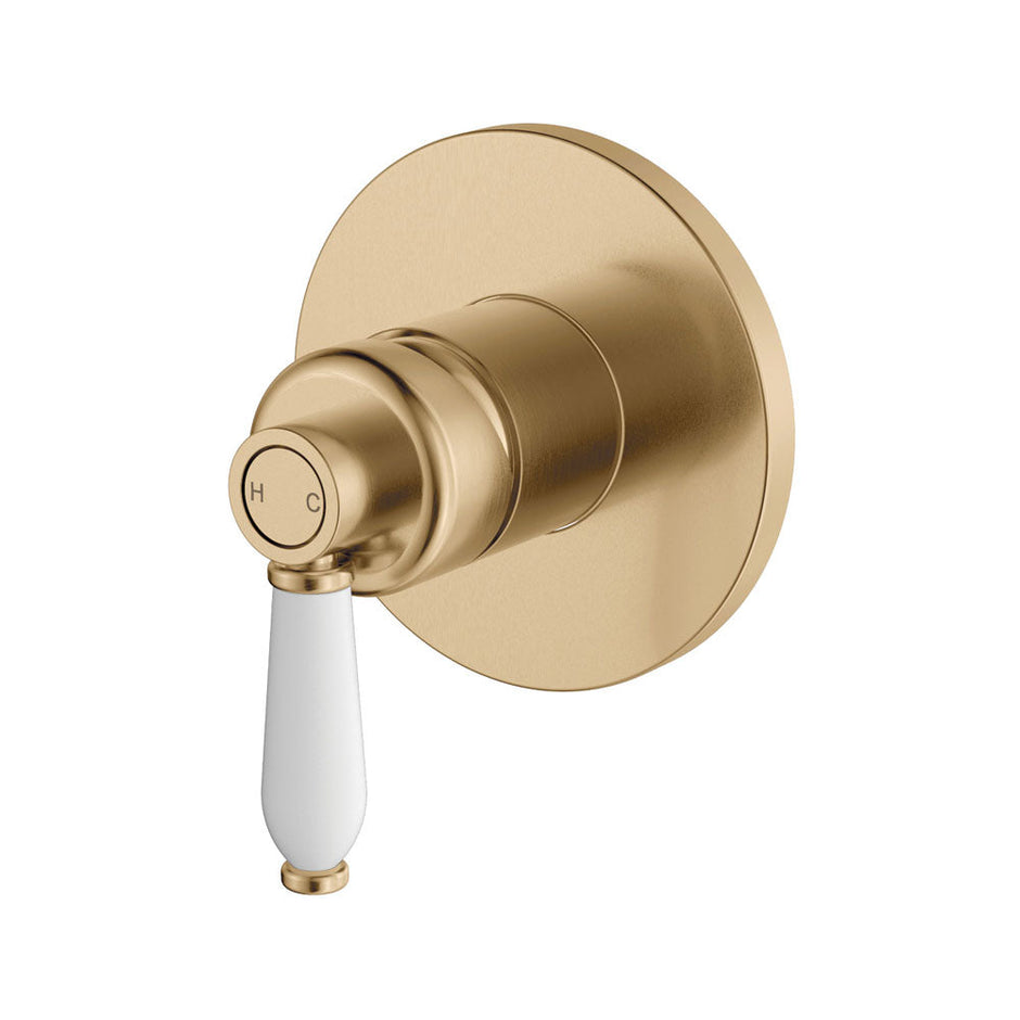 Eleanor Wall Mixer in Urban Brass / Ceramic