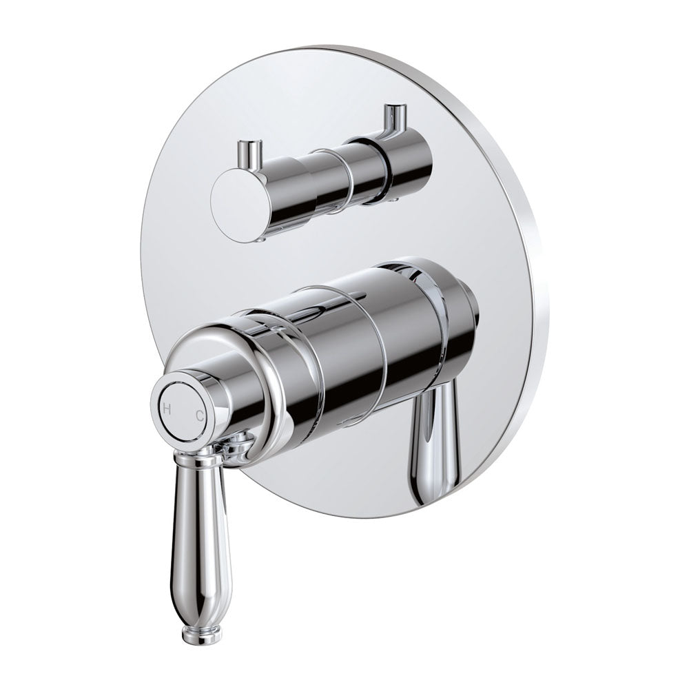 Eleanor Wall Diverter Mixer in Chrome / Chrome