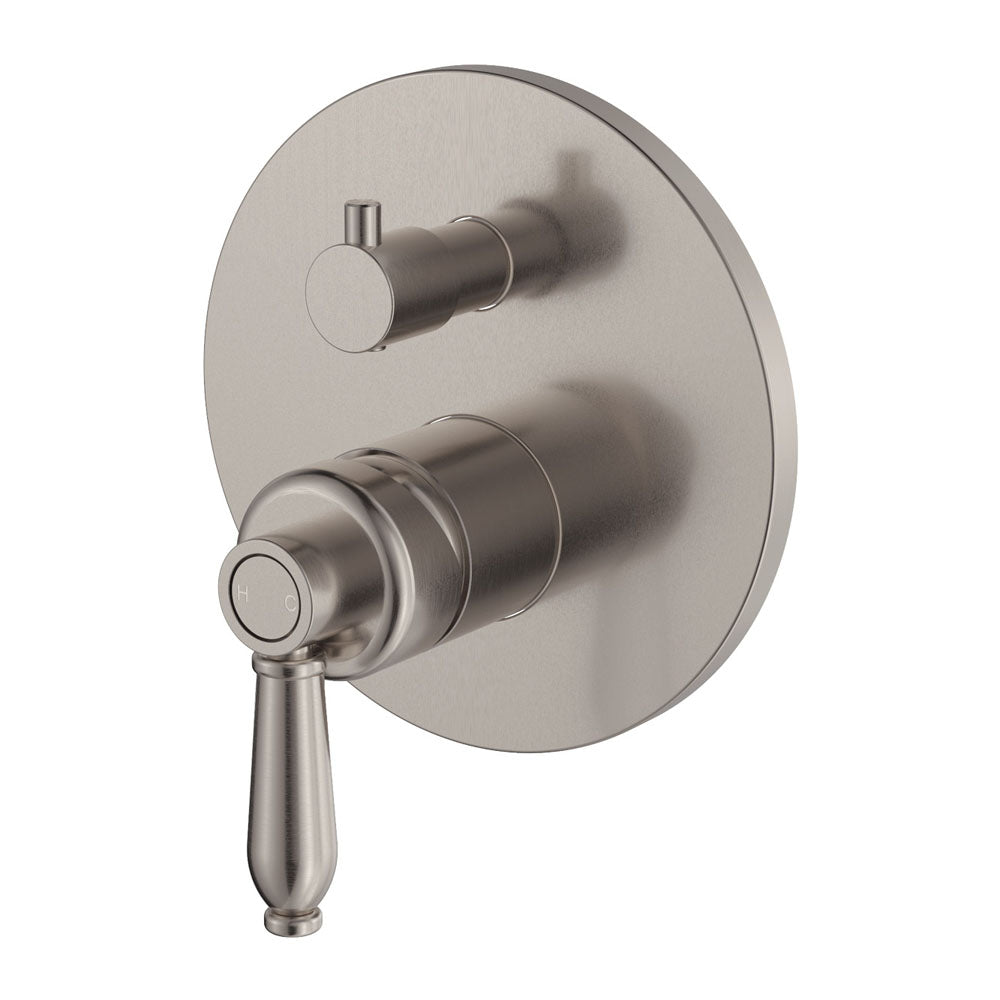 Eleanor Wall Diverter Mixer in Brushed Nickel / Brushed Nickel