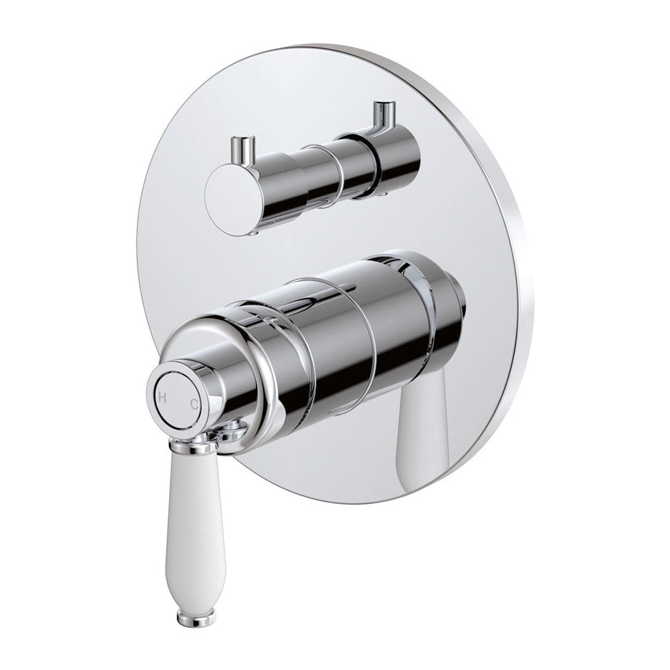 Eleanor Wall Diverter Mixer in Chrome / Ceramic
