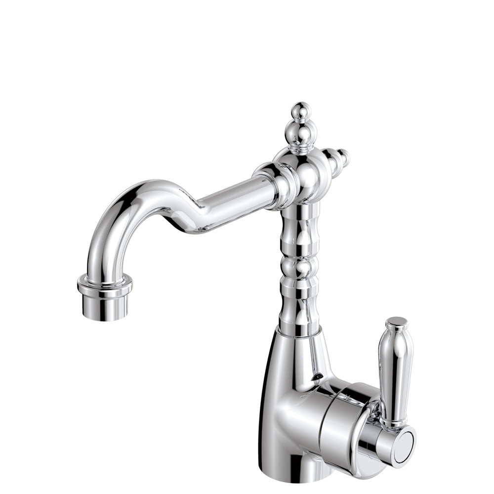 Eleanor Shepherds Crook Basin Mixer in Chrome / Chrome