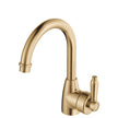 Eleanor Gooseneck Basin Mixer in Urban Brass / Urban Brass