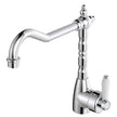 Eleanor Shepherds Crook Sink Mixer in Chrome / Ceramic
