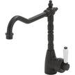 Eleanor Shepherds Crook Sink Mixer in Matte Black / Ceramic