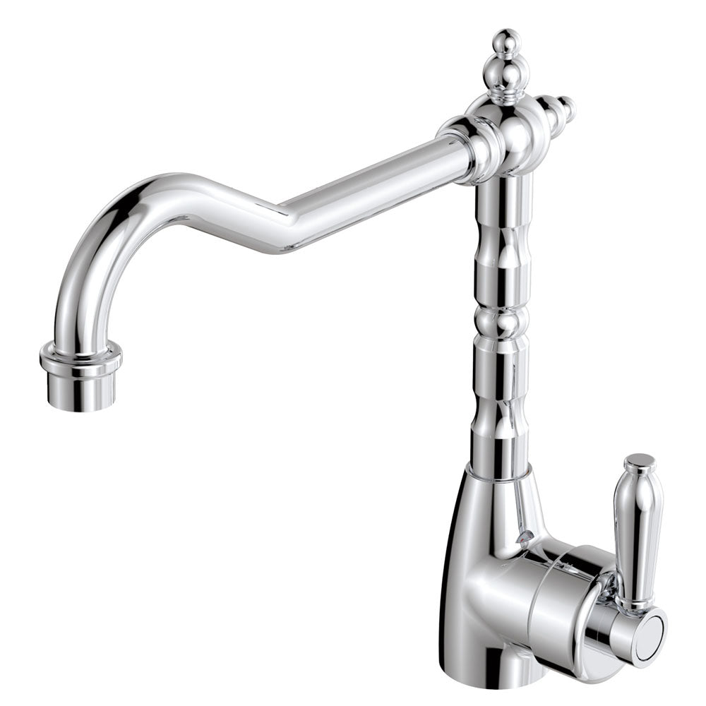 Eleanor Shepherds Crook Sink Mixer in Chrome / Chrome