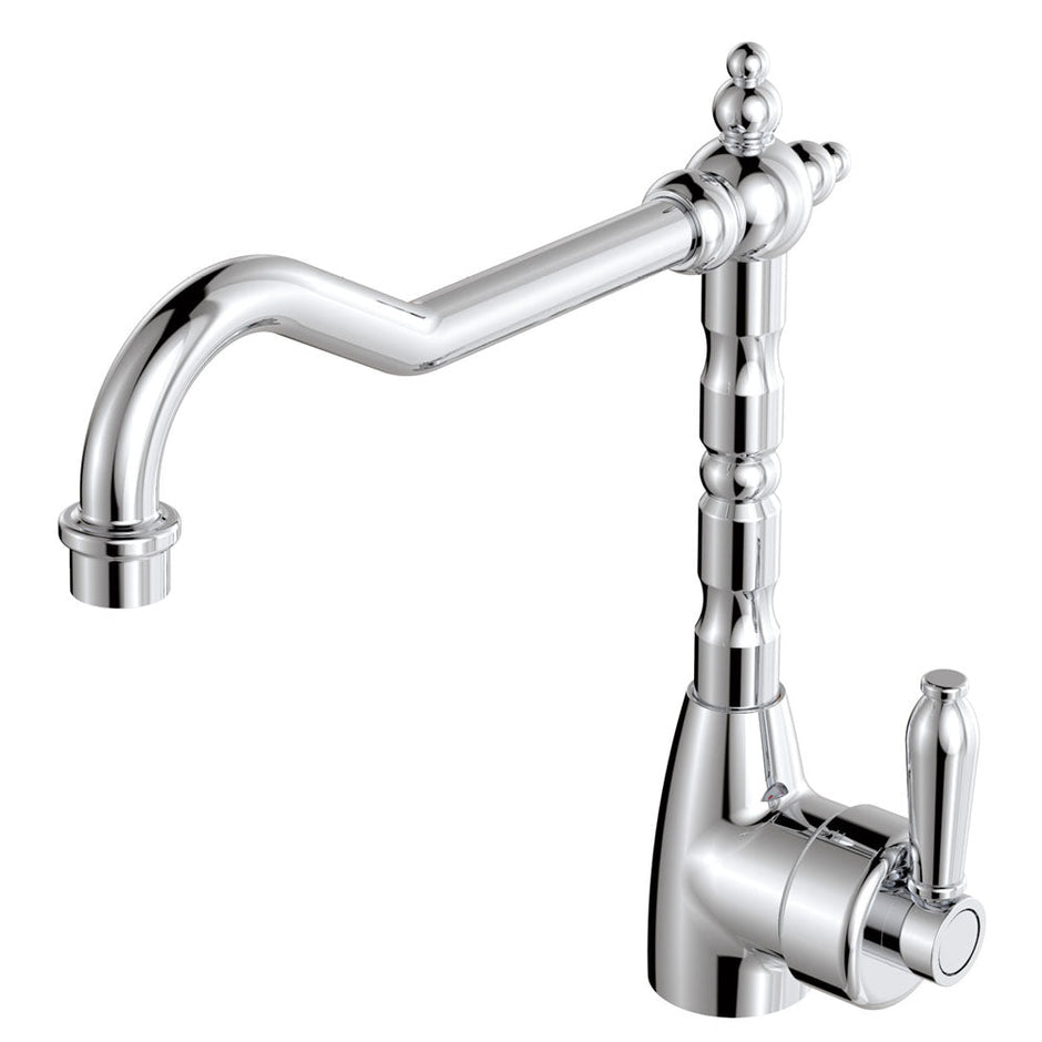 Eleanor Shepherds Crook Sink Mixer in Chrome / Chrome