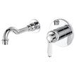 Eleanor Wall Basin/Bath Mixer Set in Chrome / Ceramic