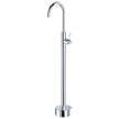 Eleanor Floor Mounted Basin/Bath Mixer in Chrome / Ceramic