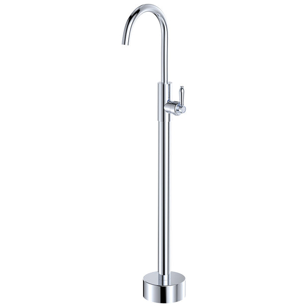 Eleanor Floor Mounted Basin/Bath Mixer in Chrome / Chrome