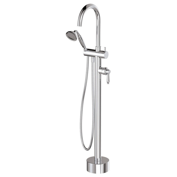 Eleanor Floor Mixer & Shower in Chrome / Chrome