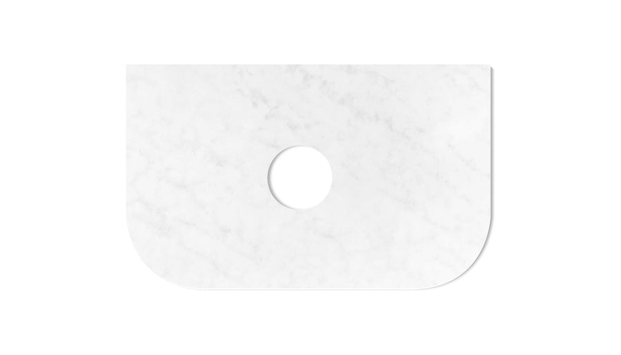Bondi 900x460x20mm Solid Surface Carrara Top - NTH or 12 TH Only STBO94A-130