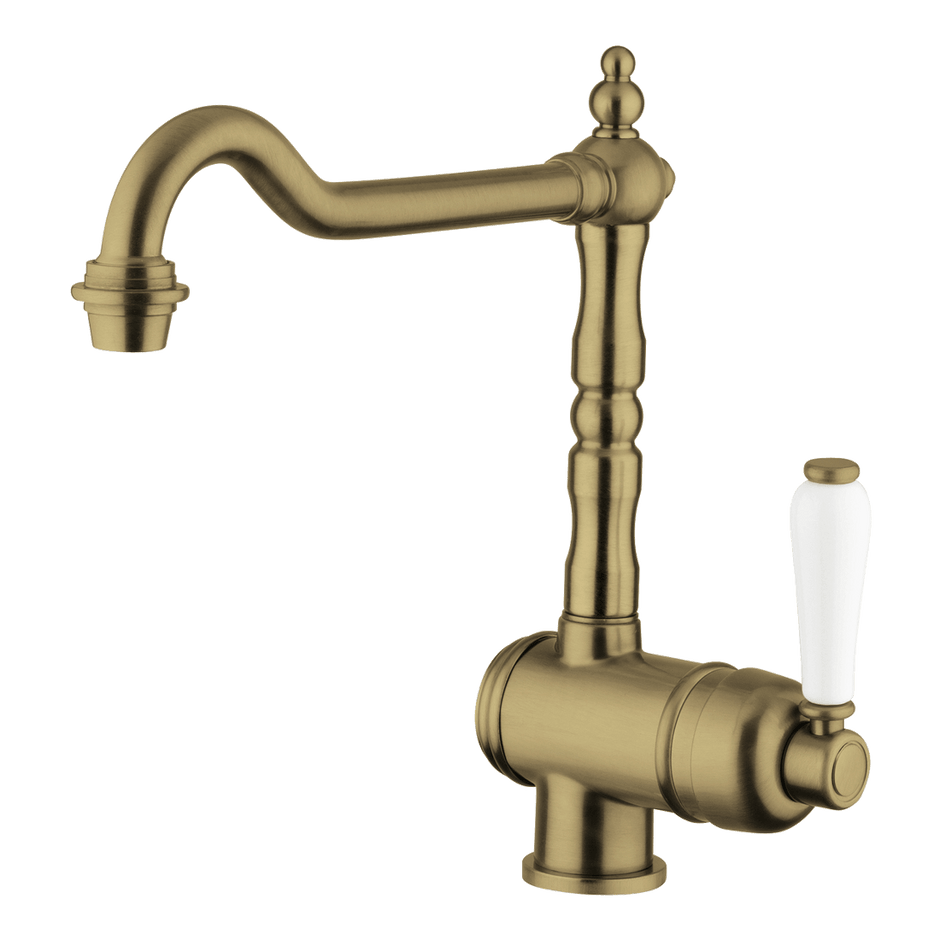 Provincial Single Lever Kitchen Mixer in Bronze