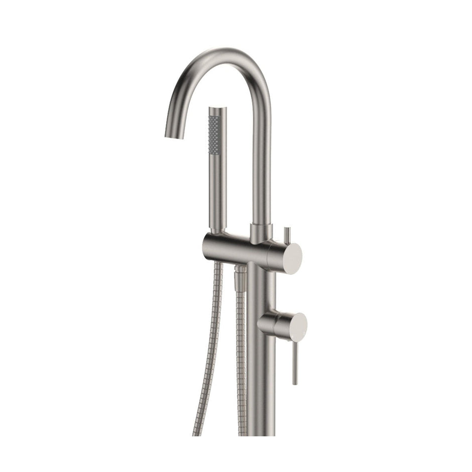 Kaya Floor Mounted Bath Mixer With Hand Shower