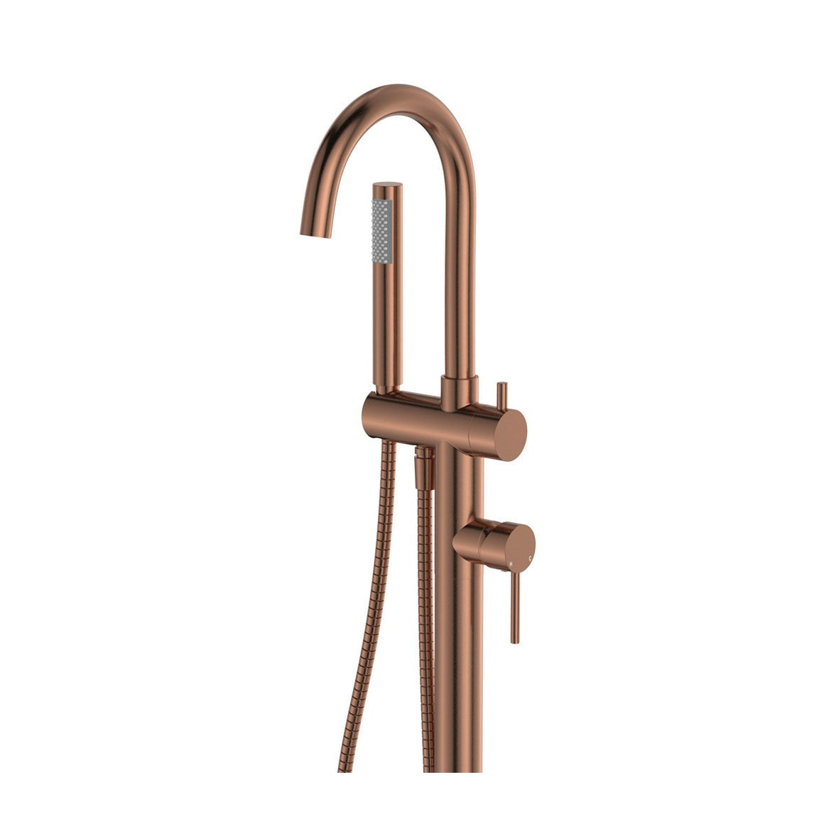 Kaya Floor Mounted Bath Mixer With Hand Shower