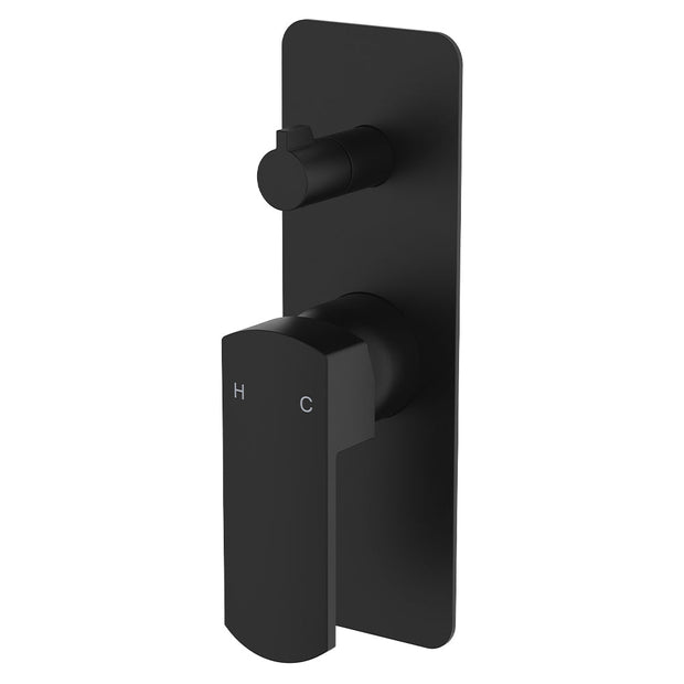 Koko Wall Diverter Mixer in Matte Black