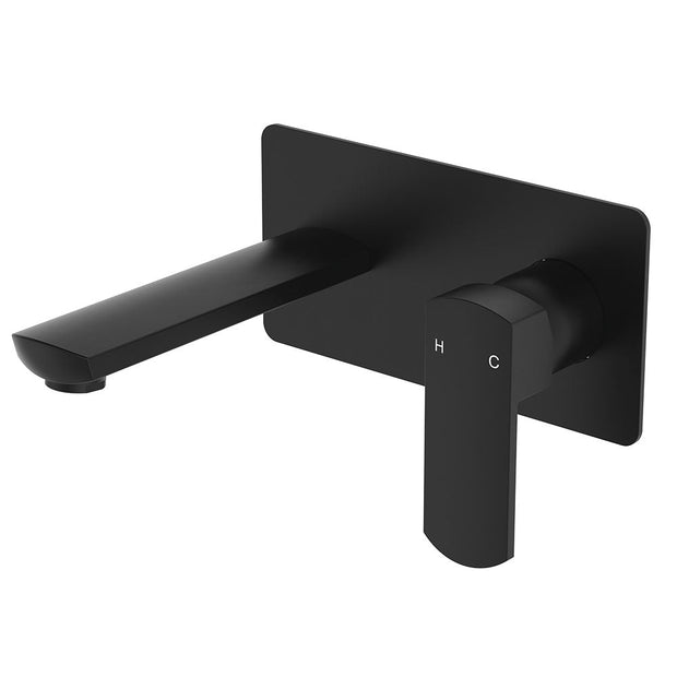 Koko Basin/Bath Wall Mixer Set in Matte Black