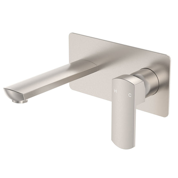 Koko Basin/Bath Wall Mixer Set in Brushed Nickel