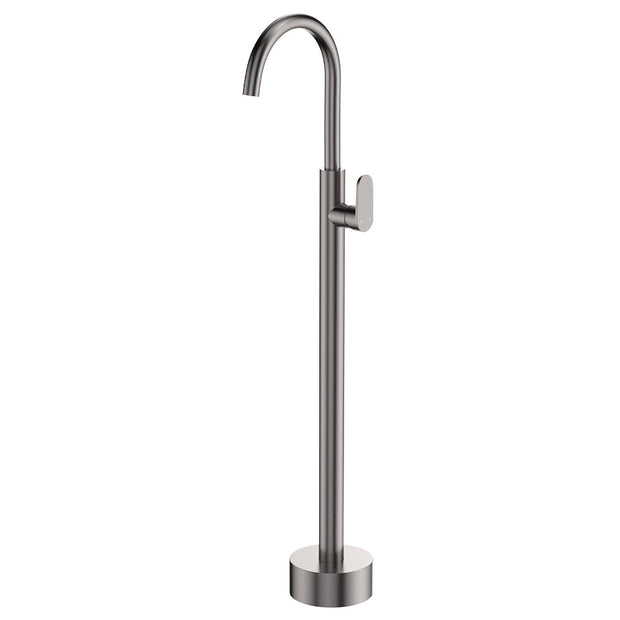 Empire Slim Floor Mounted Basin/Bath Mixer in Gun Metal
