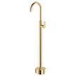 Empire Slim Floor Mounted Basin/Bath Mixer in Urban Brass