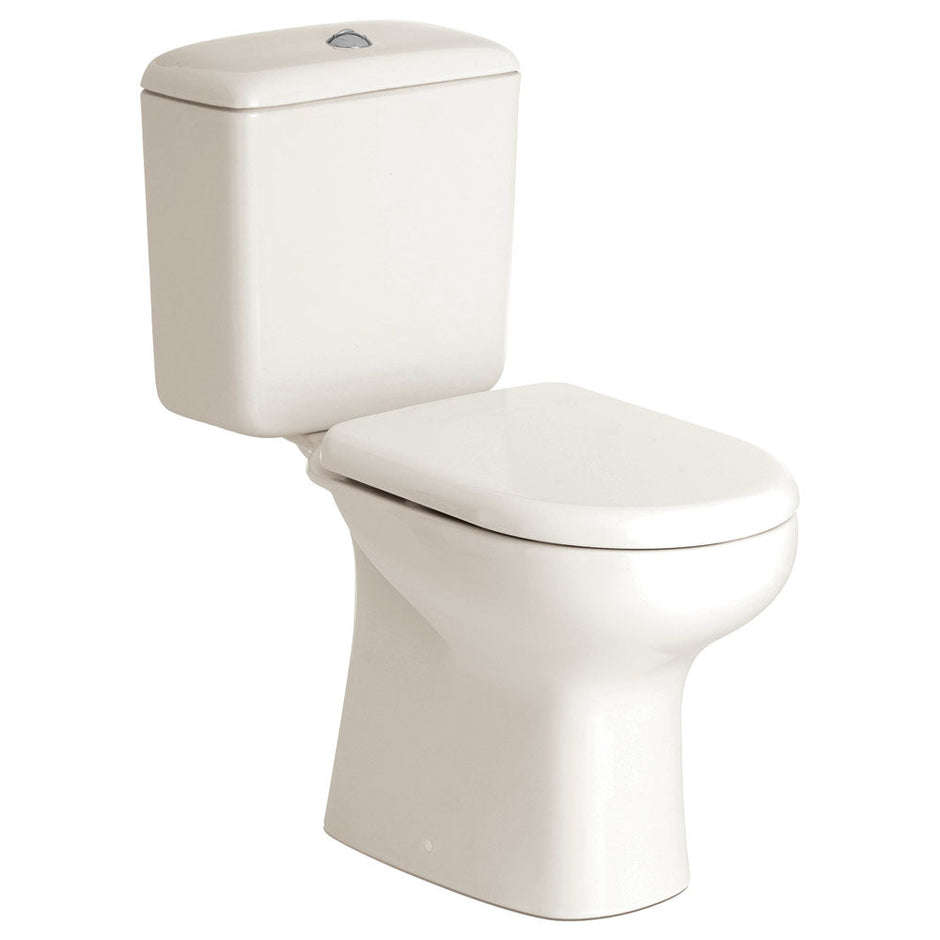RAK Liwa Ivory Close-Coupled Toilet Suite, Ivory with P-Trap