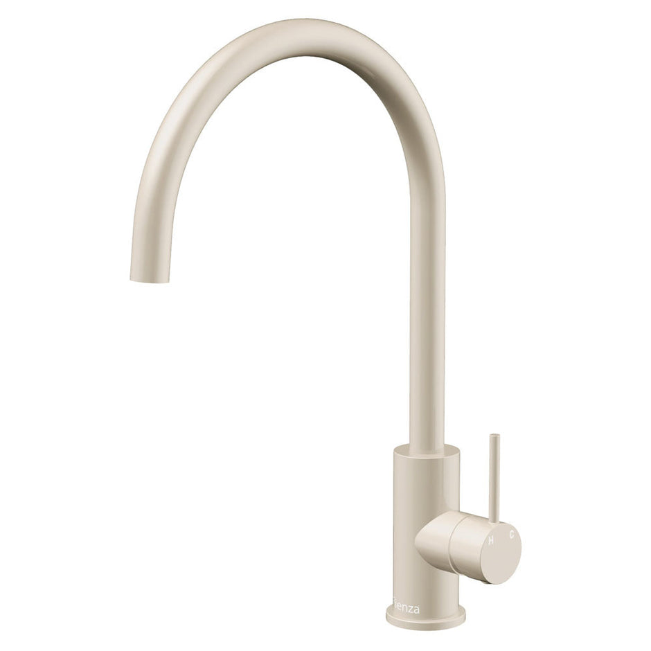 Kaya Sink Mixer in Gloss Warm White