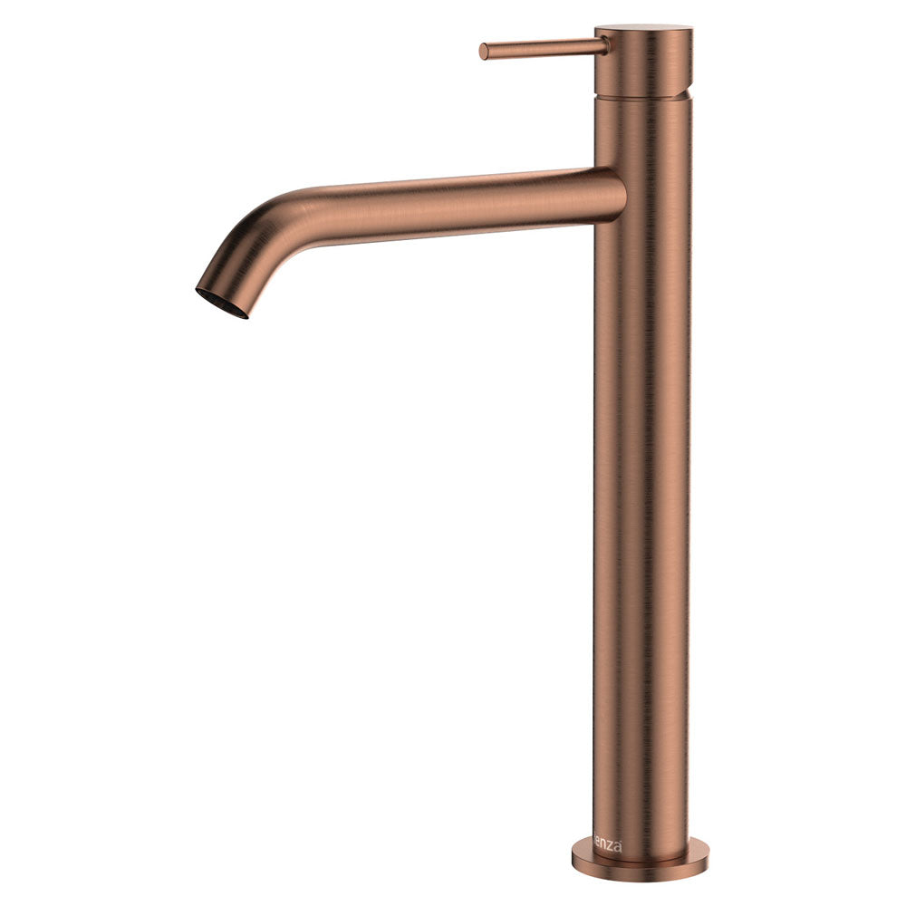 Kaya Tall Basin Mixer in Brushed Copper