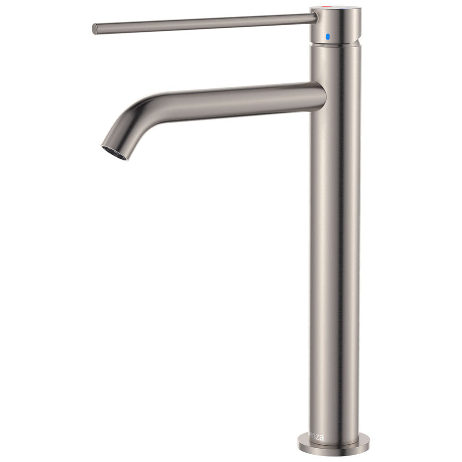 Kaya Care Tall Basin Mixer in Brushed Nickel