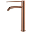 Kaya Care Tall Basin Mixer in Brushed Copper