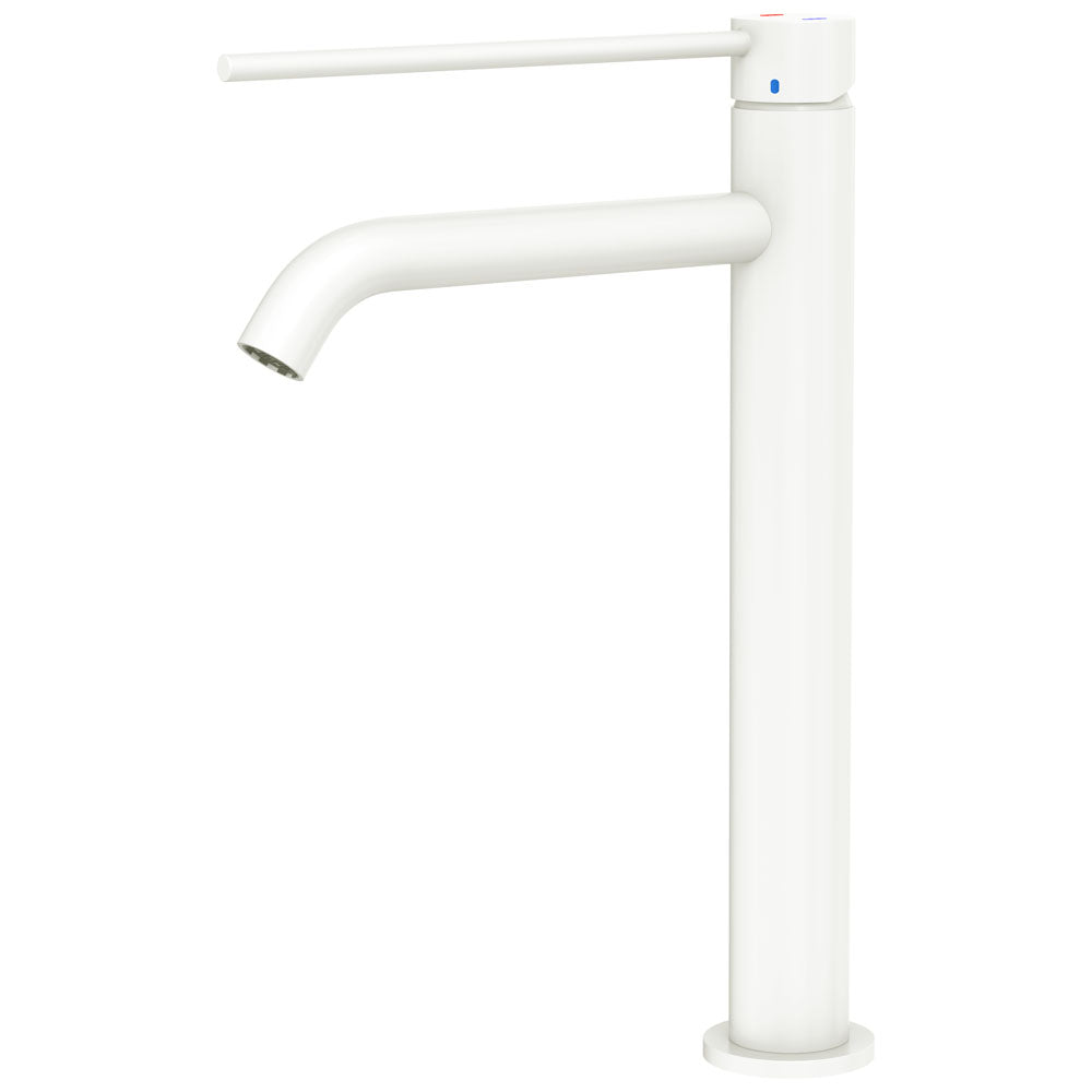 Kaya Care Tall Basin Mixer in Matte White
